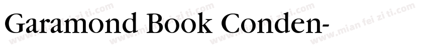 Garamond Book Conden字体转换